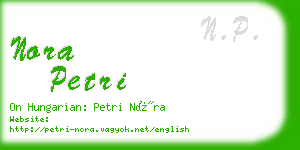 nora petri business card